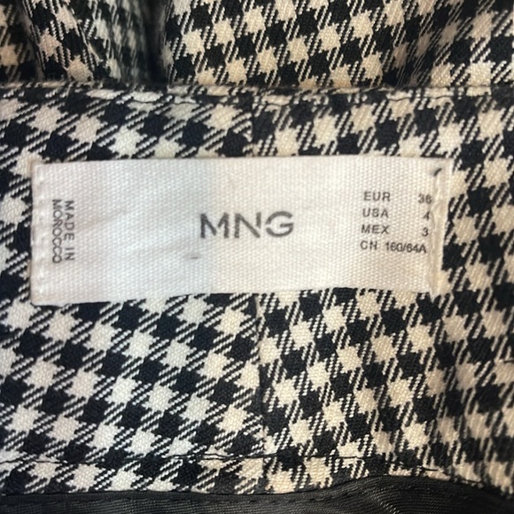 Mango gingham print high waist pants - Picture 4 of 5